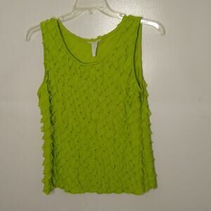 Janerie women's size XL lime ruffled tank top.